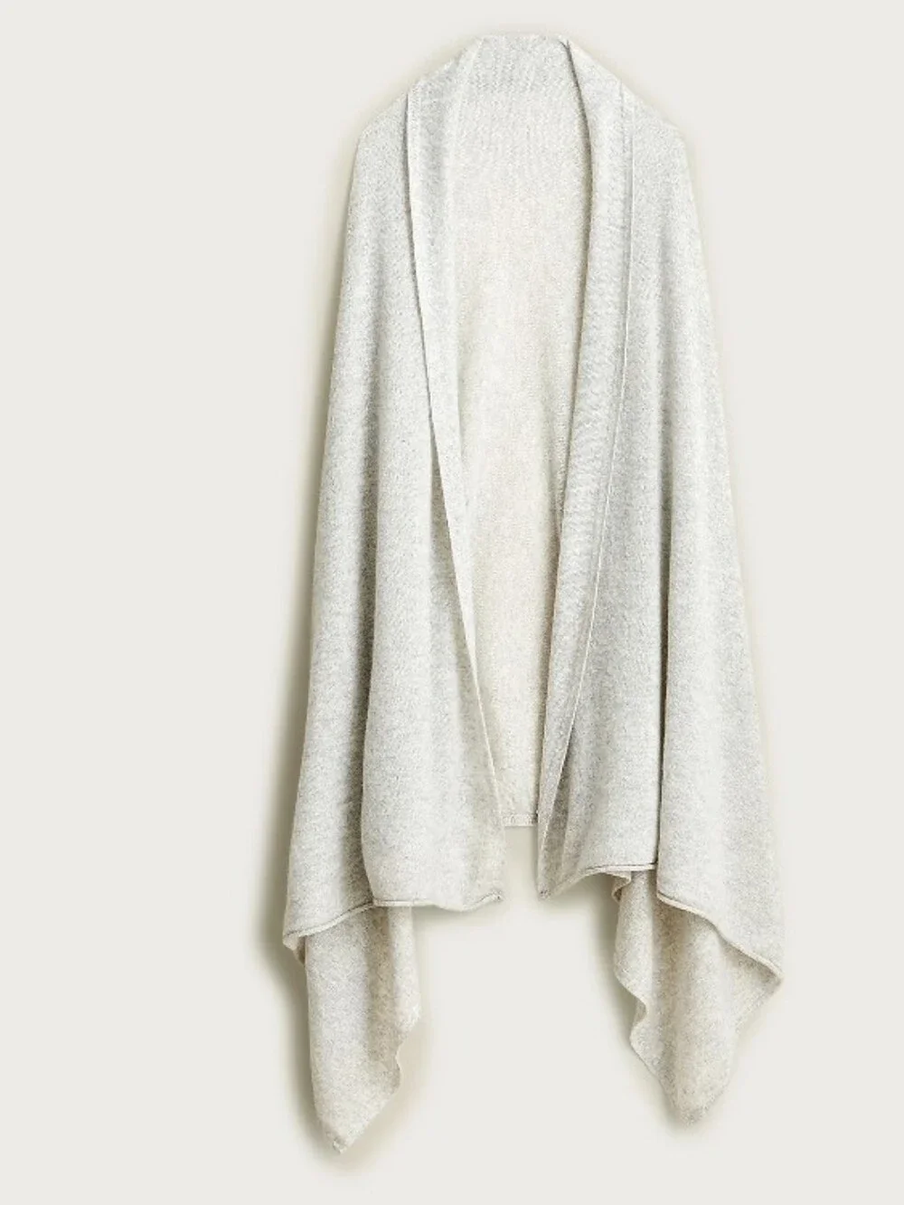 J. Crew 100% Cashmere Oversized Wrap - Light heather grey